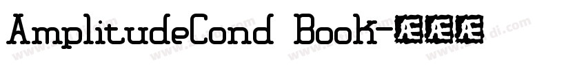 AmplitudeCond Book字体转换